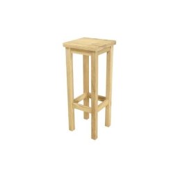 Tabouret de bar droit bois made in France Miel