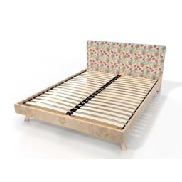 Lit Scandinave 2 places bois Viking 140x190 Décor Fruits