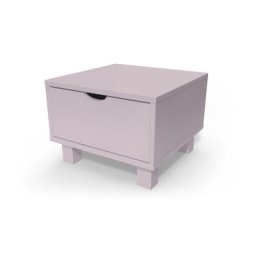 Table de chevet bois Cube + tiroir Violet Pastel