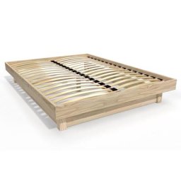 Lit plateforme 2 places bois massif 140x190 Brut