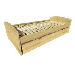 Lit gigogne Happy pin massif 90x190 Miel