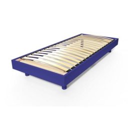Sommier à lattes 1 place bois Kit France 90x190 Bleu foncé
