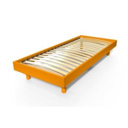 Sommier à lattes 1 place bois Kit Noé 90x190 Orange