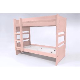 Lit superposé 2 places 90x190 séparable bois Duo 90x190 Rose Pastel