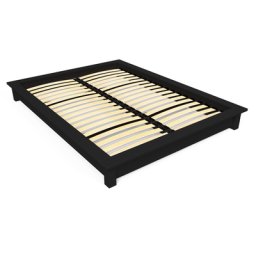 Lit futon 2 places bois massif Solido 160x200 Noir
