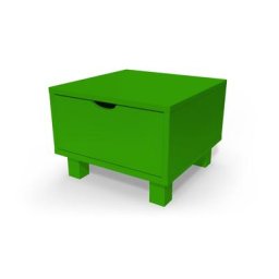 Table de chevet bois Cube + tiroir Vert