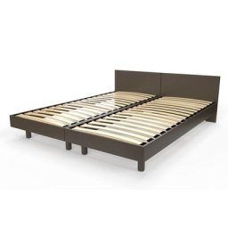 Lits jumeaux bois massif avec têtes Twin 80x190 Wengé