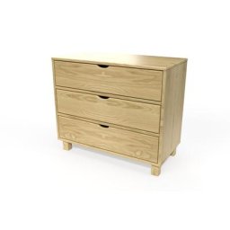 Commode bois 3 tiroirs Cube Miel