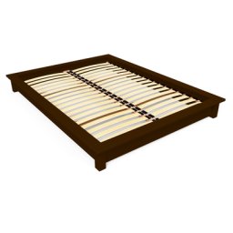 Lit futon 2 places bois massif Solido 140x190 Wengé