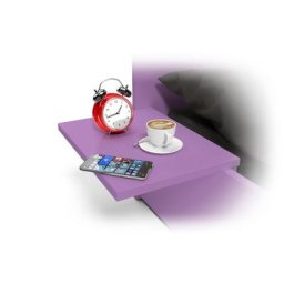Tablette de chevet suspendue bois Lilas