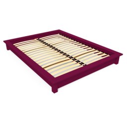 Lit futon 2 places bois massif Solido 140x200 Prune