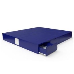Lit double avec rangement tiroirs Cube 160x200 Bleu foncé