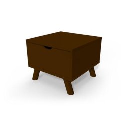 Table de chevet Scandinave bois Viking + tiroir Wengé