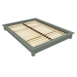 Lit futon 2 places bois massif Solido 140x200 Gris
