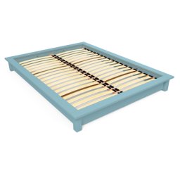 Lit futon 2 places bois massif Solido 140x190 Bleu Pastel