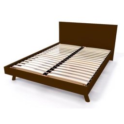 Lit Scandinave 2 places bois Viking 140x200 Wengé