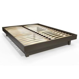 Lit plateforme 2 places bois massif 140x190 Wengé