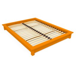 Lit futon 2 places bois massif Solido 140x190 Orange