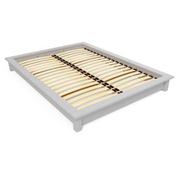 Lit futon 2 places bois massif Solido 140x200 Gris Aluminium