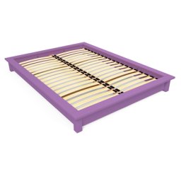 Lit futon 2 places bois massif Solido 140x200 Lilas