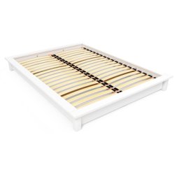 Lit futon 2 places bois massif Solido 140x200 Blanc
