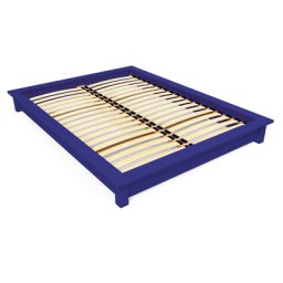Lit futon 2 places bois massif Solido 140x200 Bleu foncé