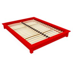 Lit futon 2 places bois massif Solido 140x190 Rouge