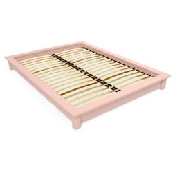 Lit futon 2 places bois massif Solido 160x200 Rose Pastel