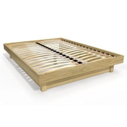 Lit plateforme 2 places bois massif 140x190 Miel