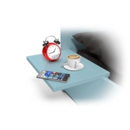 Tablette de chevet suspendue bois Bleu Pastel