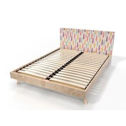 Lit Scandinave 2 places bois Viking 160x200 Décor Plumes