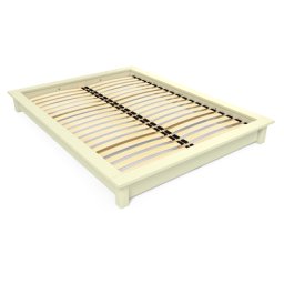 Lit futon 2 places bois massif Solido 160x200 Ivoire