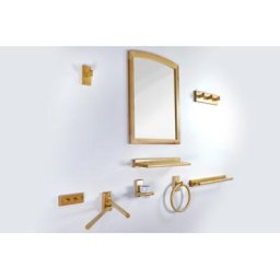 Kit salle de bain et WC bois vernis Vernis Naturel
