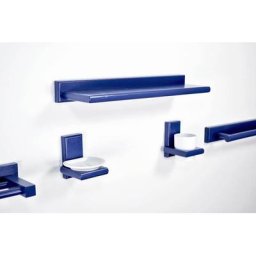 Kit salle de bain et WC bois bleu Bleu foncé