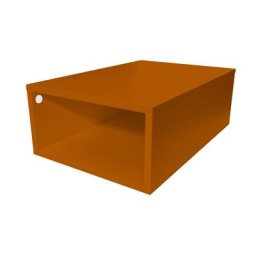 Cube de rangement bois 75x50 cm Chocolat