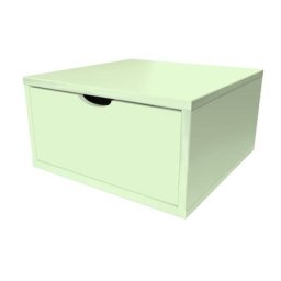 Cube de rangement bois 50x50 cm + tiroir Vert Pastel