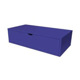 Cube de rangement bois 100x50 cm + tiroir Bleu foncé