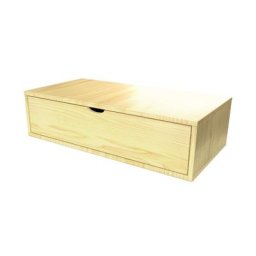 Cube de rangement bois 100x50 cm + tiroir Miel