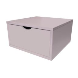 Cube de rangement bois 50x50 cm + tiroir Violet Pastel
