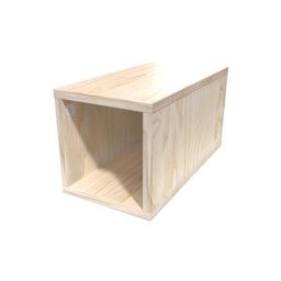 Cube de rangement bois 25x50 cm 25x50 Vernis Naturel