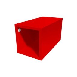 Cube de rangement bois 25x50 cm 25x50 Rouge