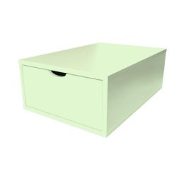 Cube de rangement bois 75x50 cm + tiroir Vert Pastel