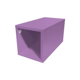 Cube de rangement bois 25x50 cm 25x50 Lilas