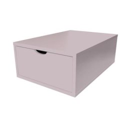 Cube de rangement bois 75x50 cm + tiroir Violet Pastel
