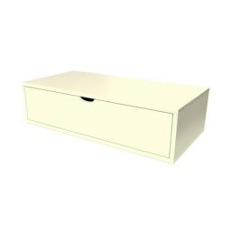 Cube de rangement bois 100x50 cm + tiroir Ivoire