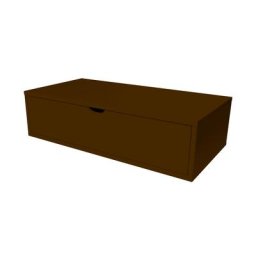Cube de rangement bois 100x50 cm + tiroir Wengé