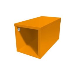Cube de rangement bois 25x50 cm 25x50 Orange