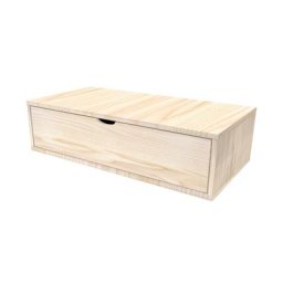 Cube de rangement bois 100x50 cm + tiroir Brut