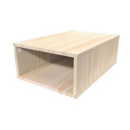 Cube de rangement bois 75x50 cm Brut