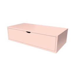 Cube de rangement bois 100x50 cm + tiroir Rose Pastel